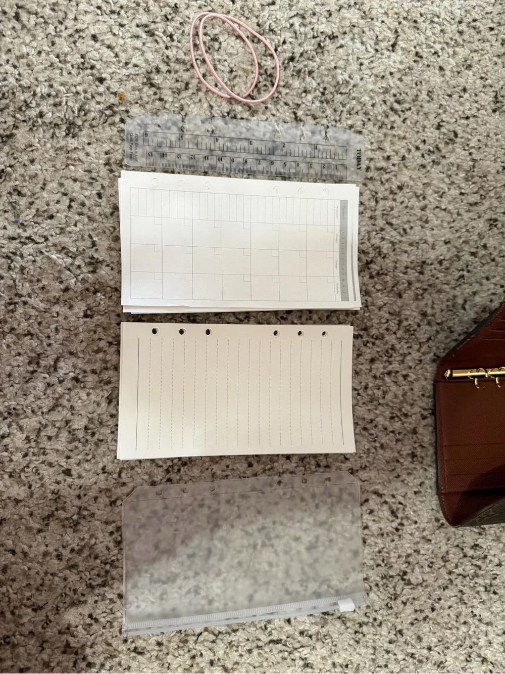 Authentic Louis Vuitton Wallet turned into a 6 ring Planner/Pocket Notebook